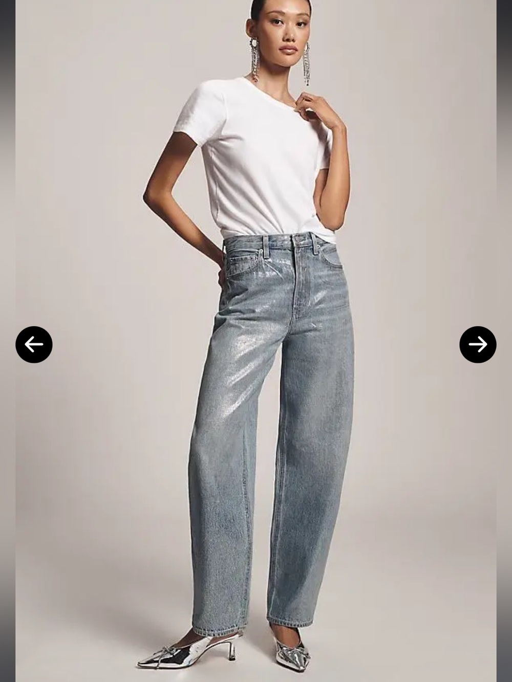 Pistola Wes metallic Blue Barrel Leg Jeans